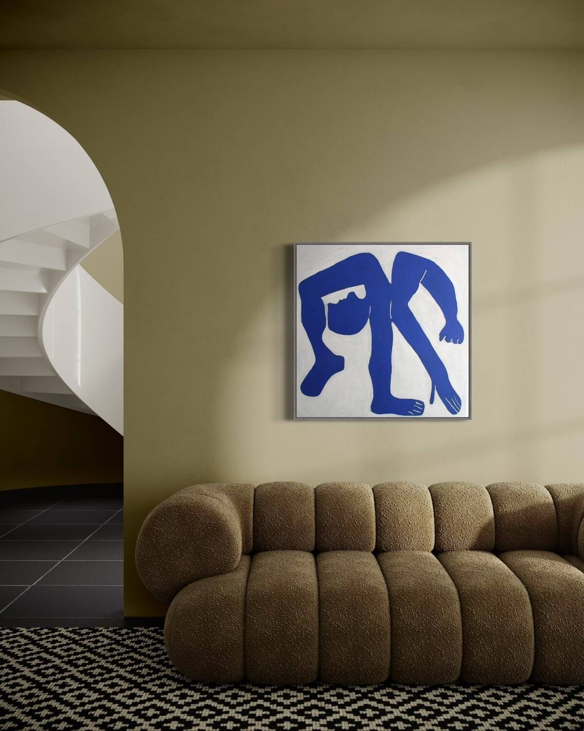 The blue man by Picasso 80x80cm