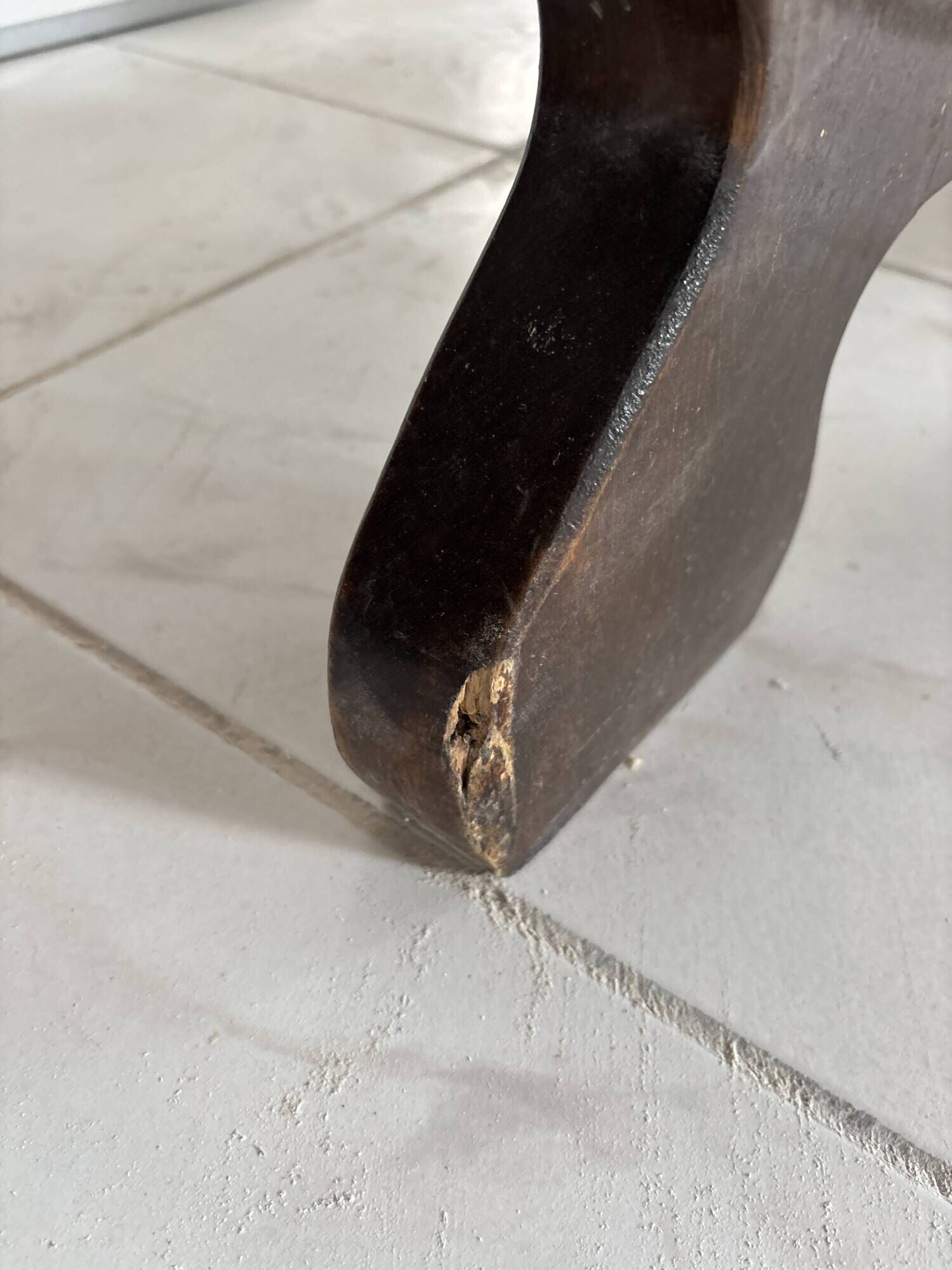 wood and iron table