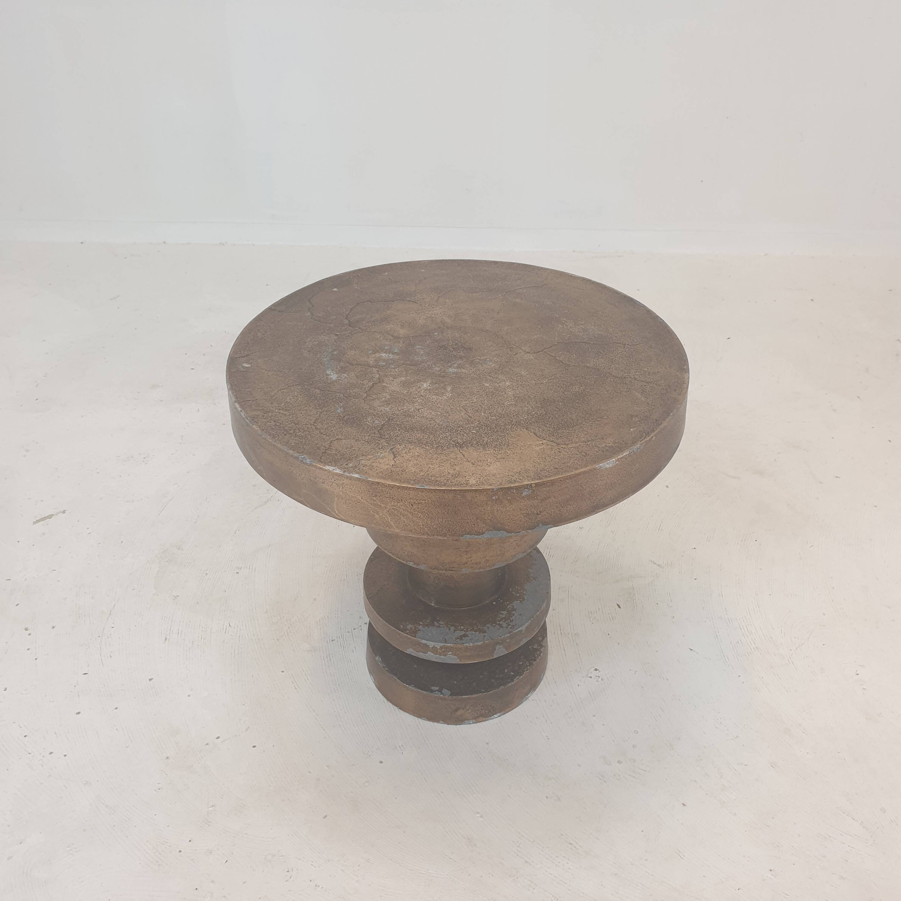 Round Metal Coffee or Side Table, 1970's