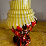 Small 1970s Murano Glass Vase in the style of Carlo Moretti. H15.