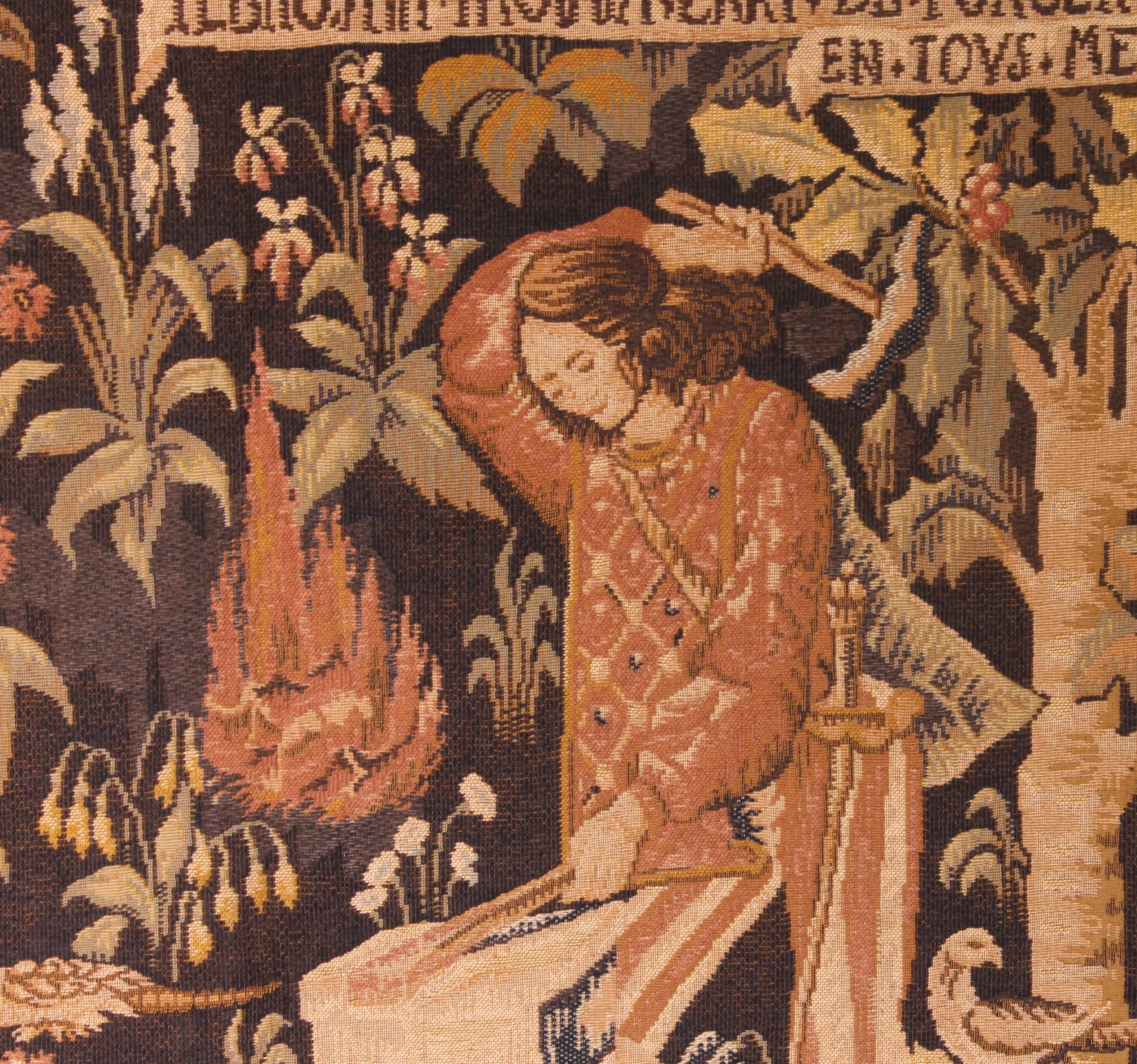 tapisserie représentant la pesée et l'art de forger