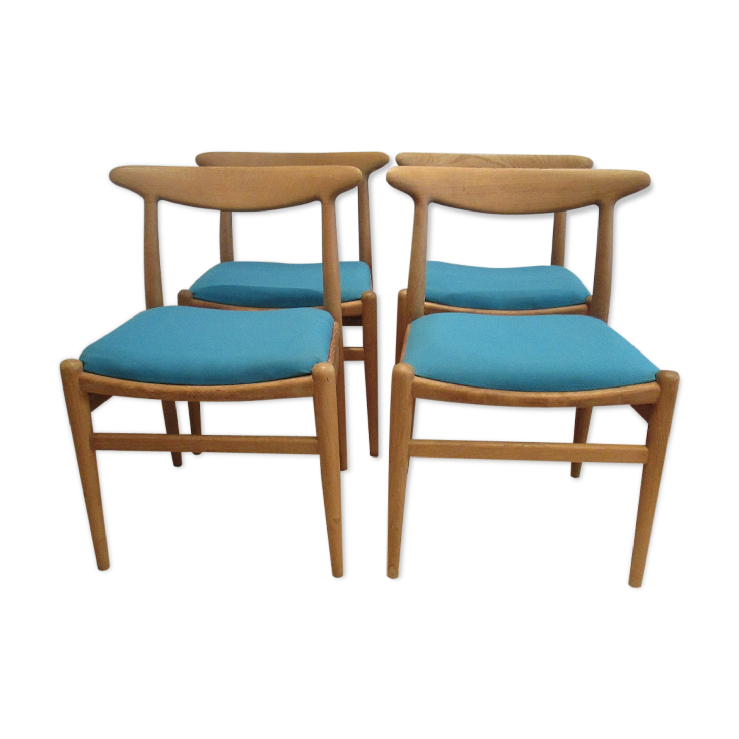 4 chairs W2 by Hans Wegner