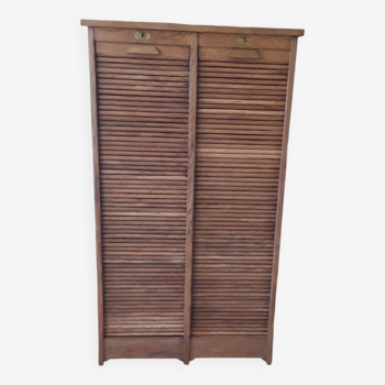 double curtained filing cabinet