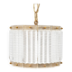 Orrefors ceiling light in brass and glass, Sweden 1960