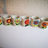 Series of six mugs