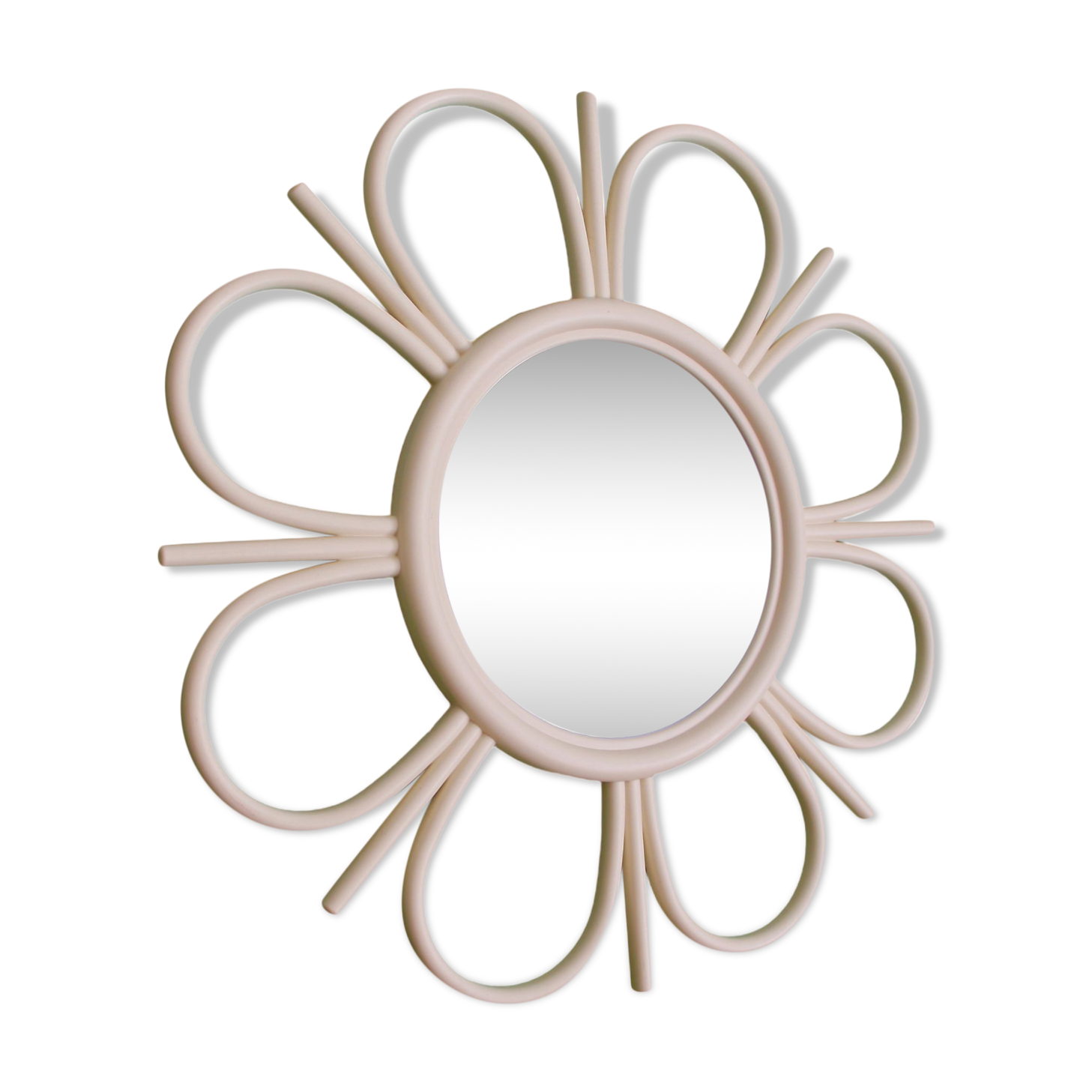 Plastic flower mirror