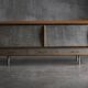 Mid-Century Modern Sideboard with Hammered Metal Façade, France, 1960s