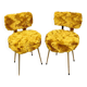 2 armchairs with faux fur, Pelfran, from the 60s/70s.