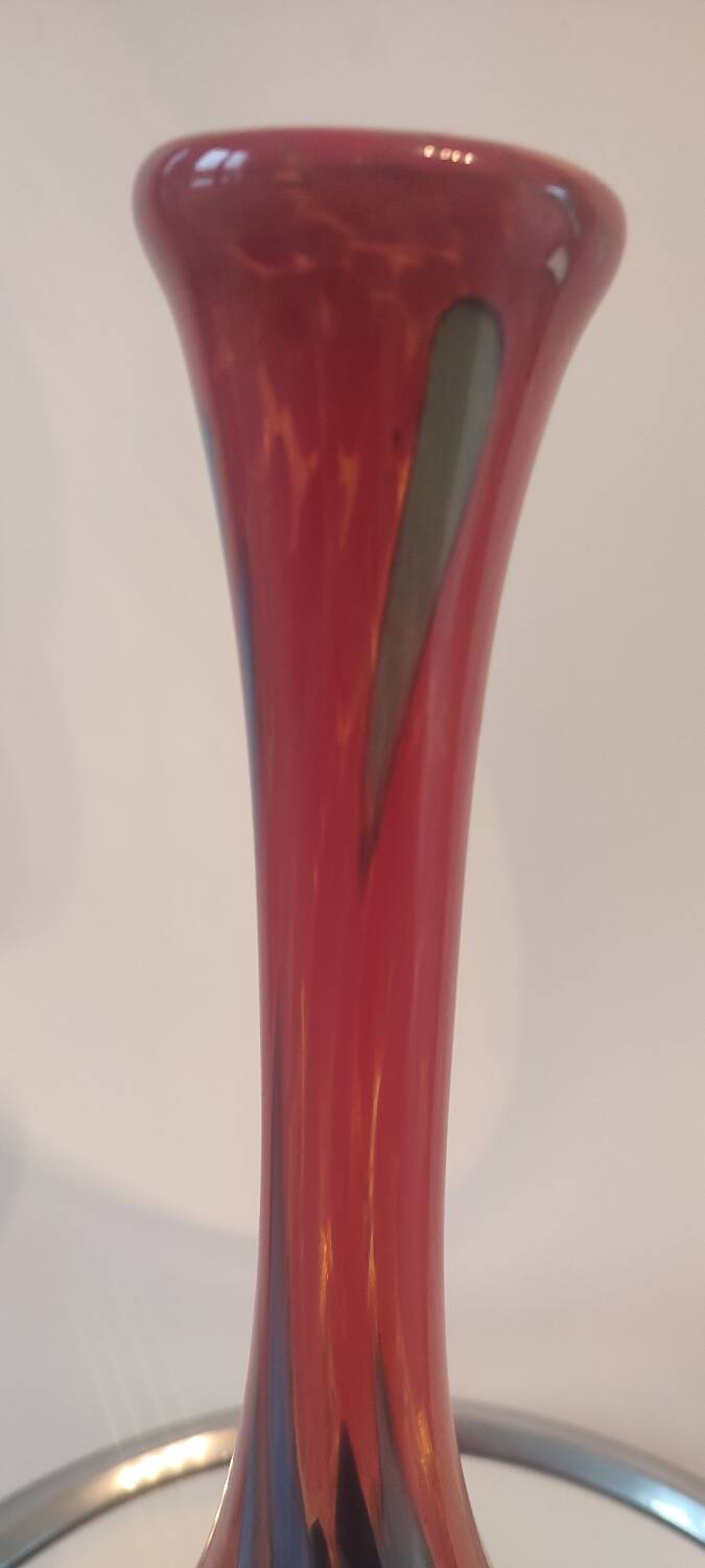 Spatter Glass Solo Flower Vase in Blown Glass from the 60s - 70s