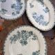 Lot Terre de Fer Anémones Clairefontaine LG –2 Assiettes et 1 Plat Ovale