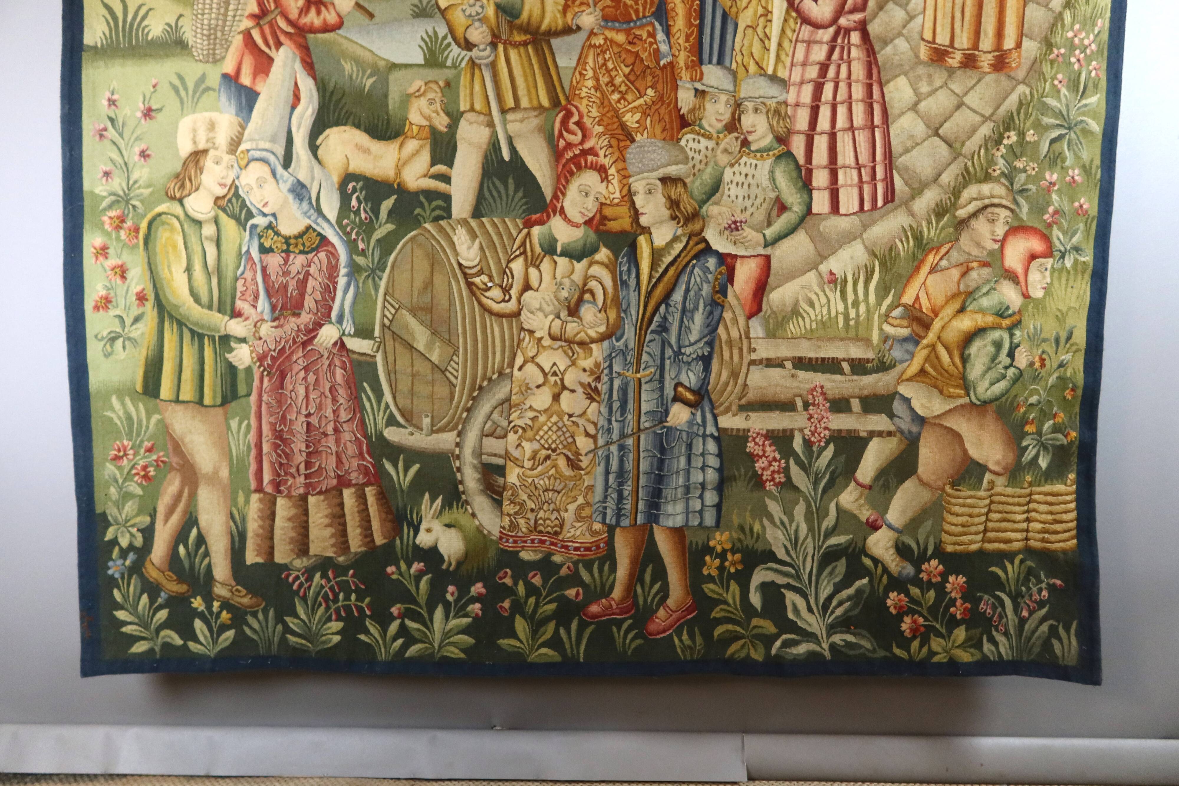 Tapestry "The Medieval City" Aubusson