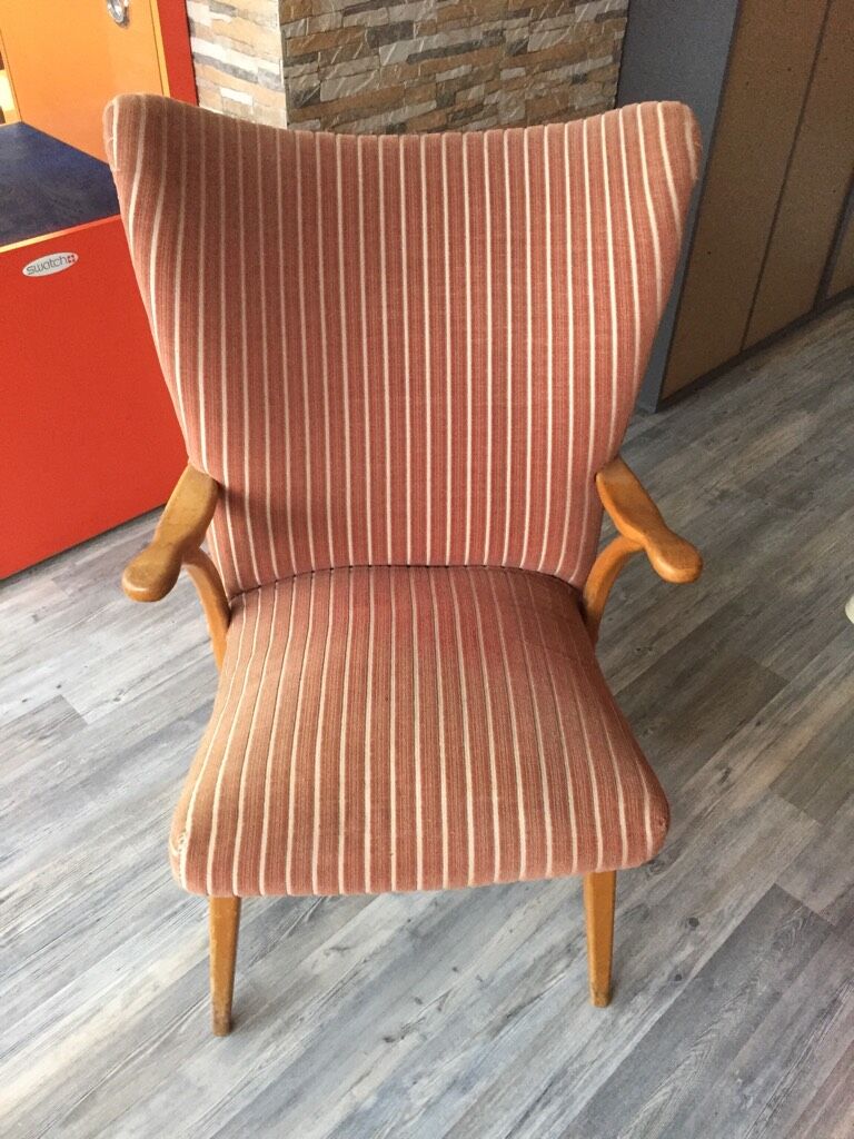 1 armchair Bergere chair wing Scandinavian Danish 50s 60s
