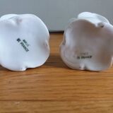 Porcelain pink flower candle holders