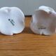 Porcelain pink flower candle holders