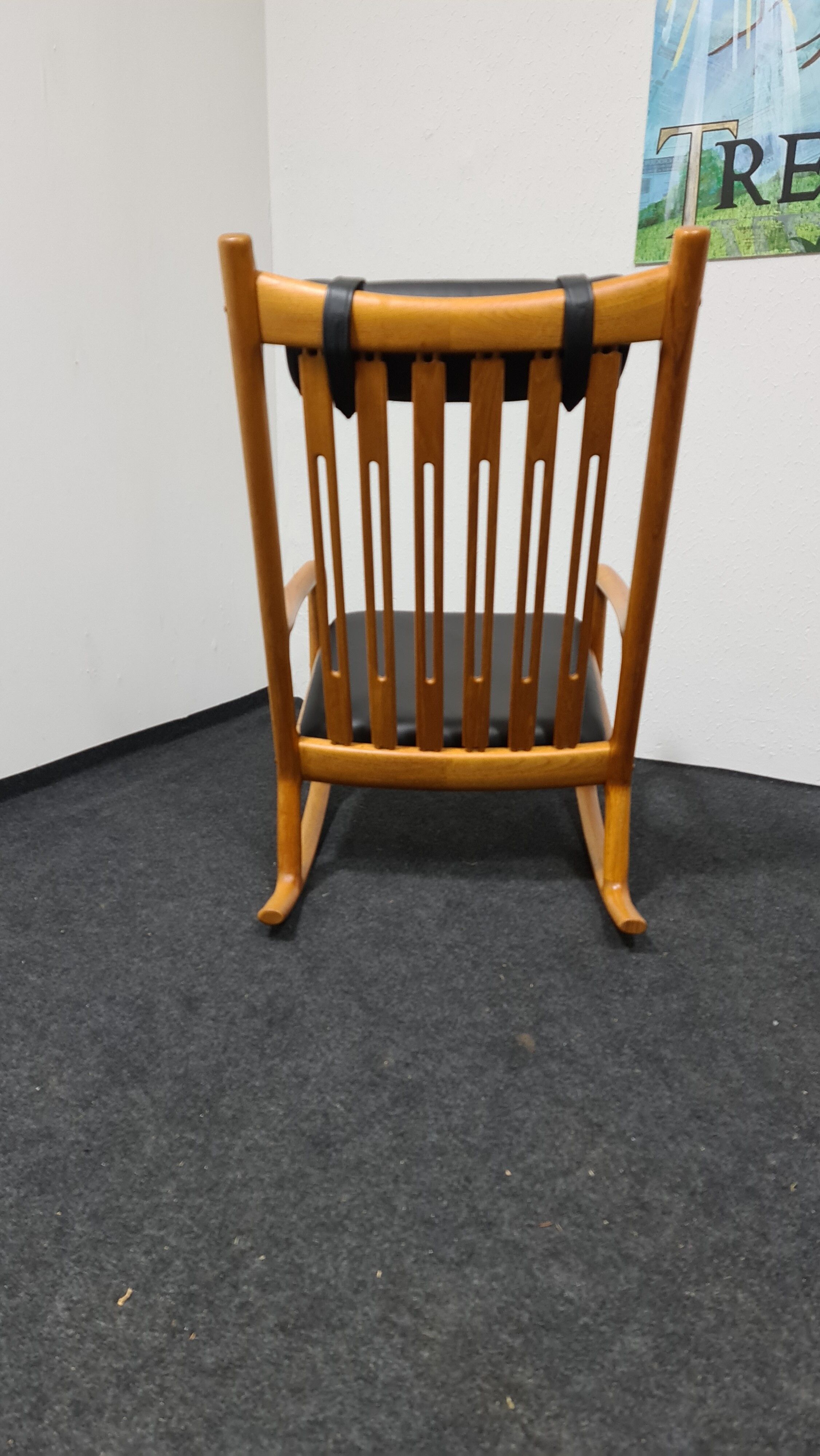 Rocking-chair en teck vintage par Jakob Kjaer