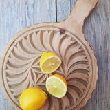 Vintage chiseled wood trivia