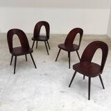 Set of 4 all-wood chairs by Antonin Suman for Tatra Nabytok