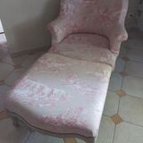 Armchair and footrest