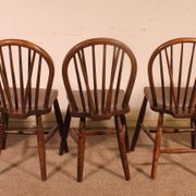 Série De 5 Chaises Windsor Du 19° Siècle