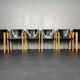 set 6 Modernist dining chairs by Arnold Merckx for Arco, Dutch design 1980s