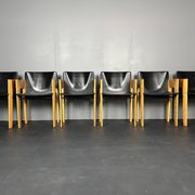 set 6 Modernist dining chairs by Arnold Merckx for Arco, Dutch design 1980s