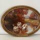 Tableau ancien les cygnes par vers 1920 par R Lutter