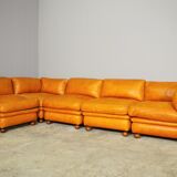 Frau sectional leather sofa from the 70s