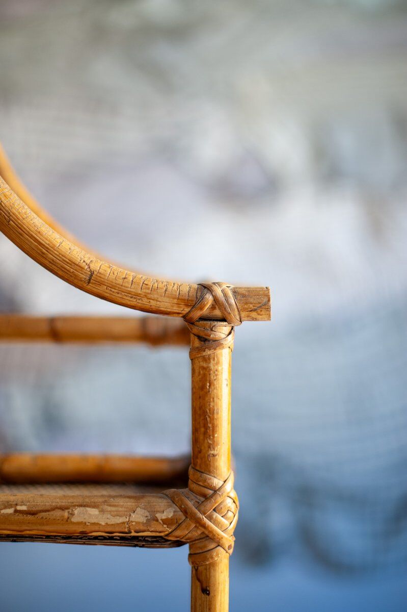 Bamboo pagoda shelf, 1960s