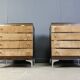 Pair of vintage italian chest of drawers, 1970s