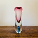 Vase en verre sommerso de Murano, années 1960, dans le style de Flavio Poli