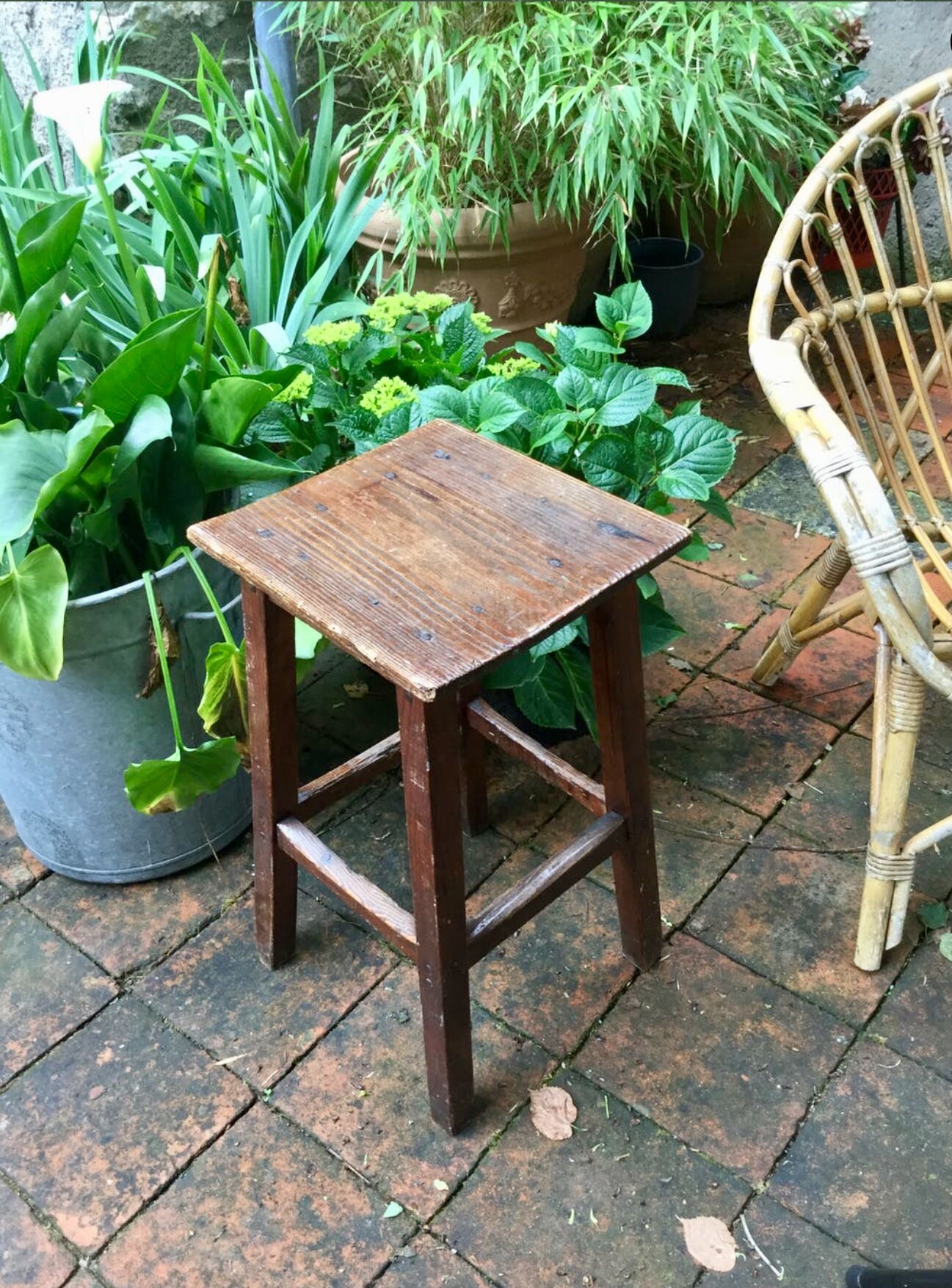 Old farm stool