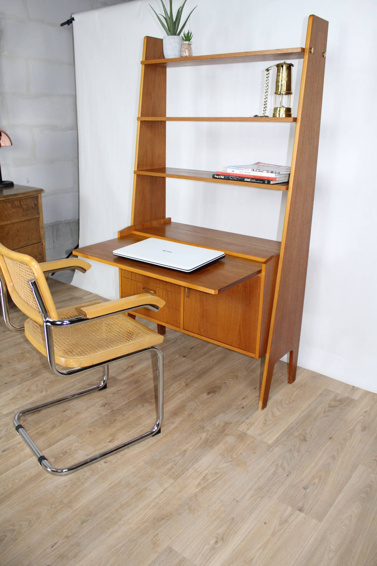 Multifunction teak bookcase 1960 Denmark