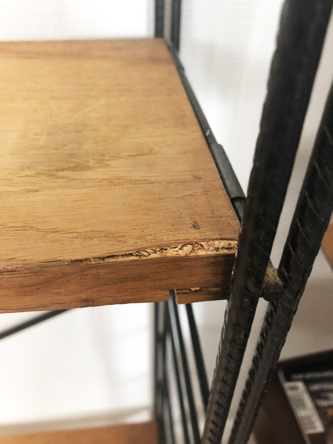 Three-sided String wall shelf, 1960