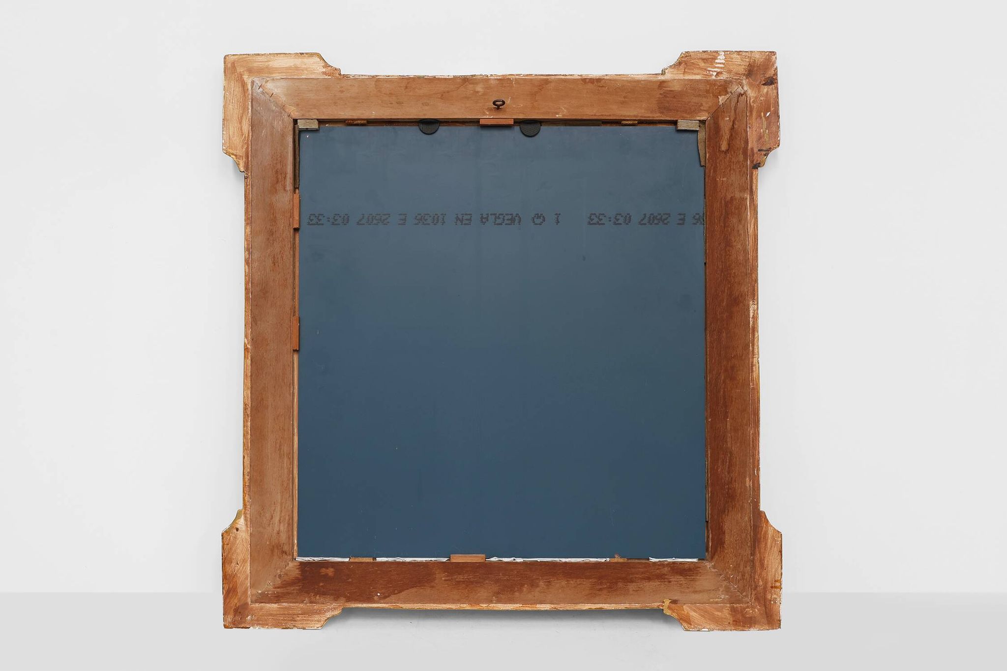 Large square giltwood mirror in Baroque style, 20th century