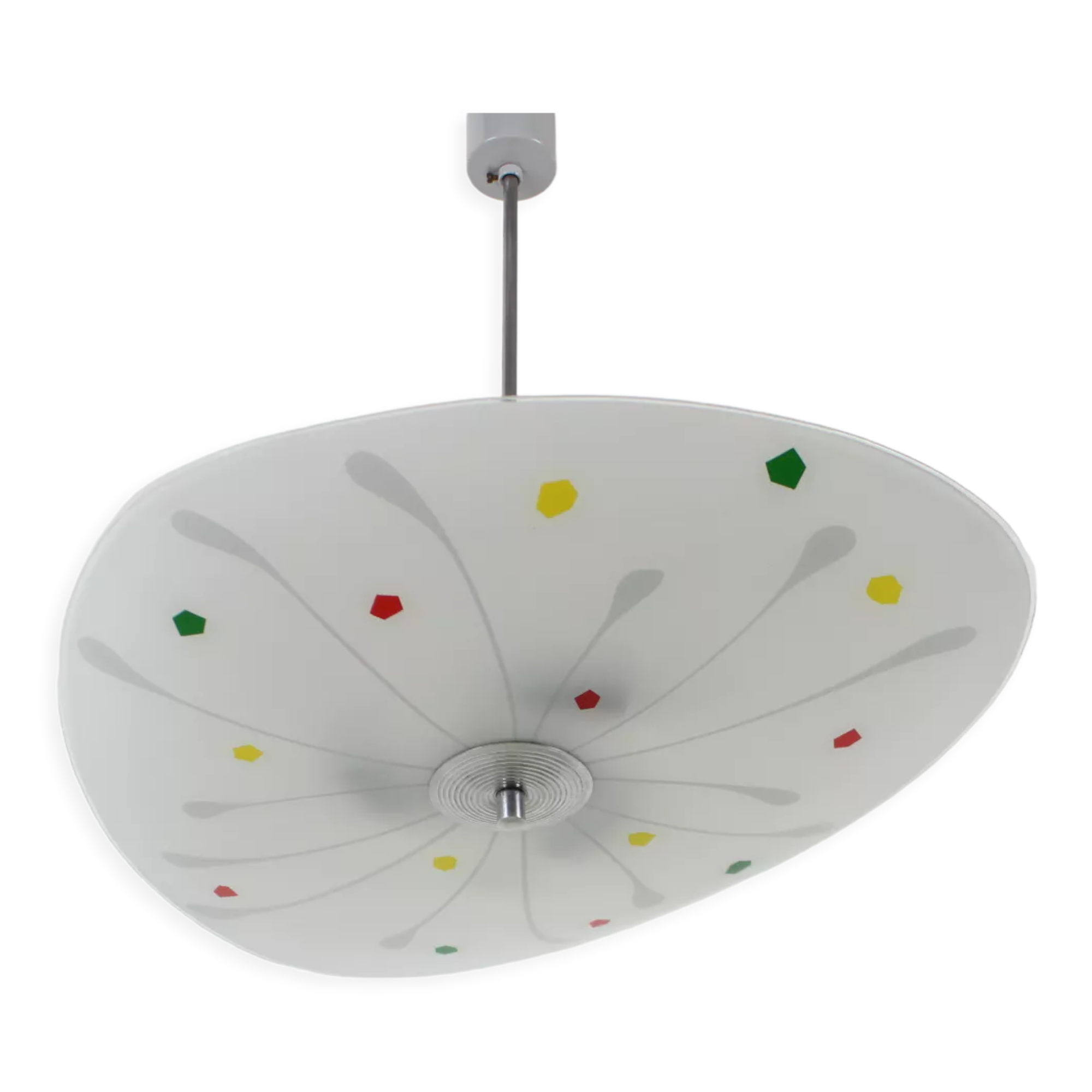 Mid-Century Glass Pendant / Napako, 1960's