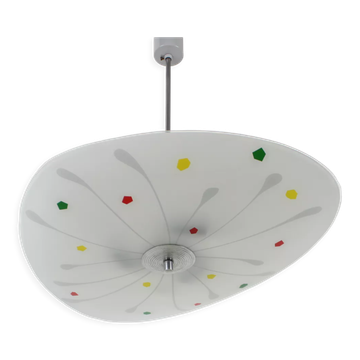 Mid-Century Glass Pendant / Napako, 1960's