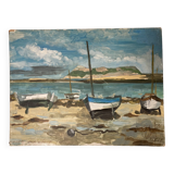 Marine Oil on panel Brittany Trestel beach