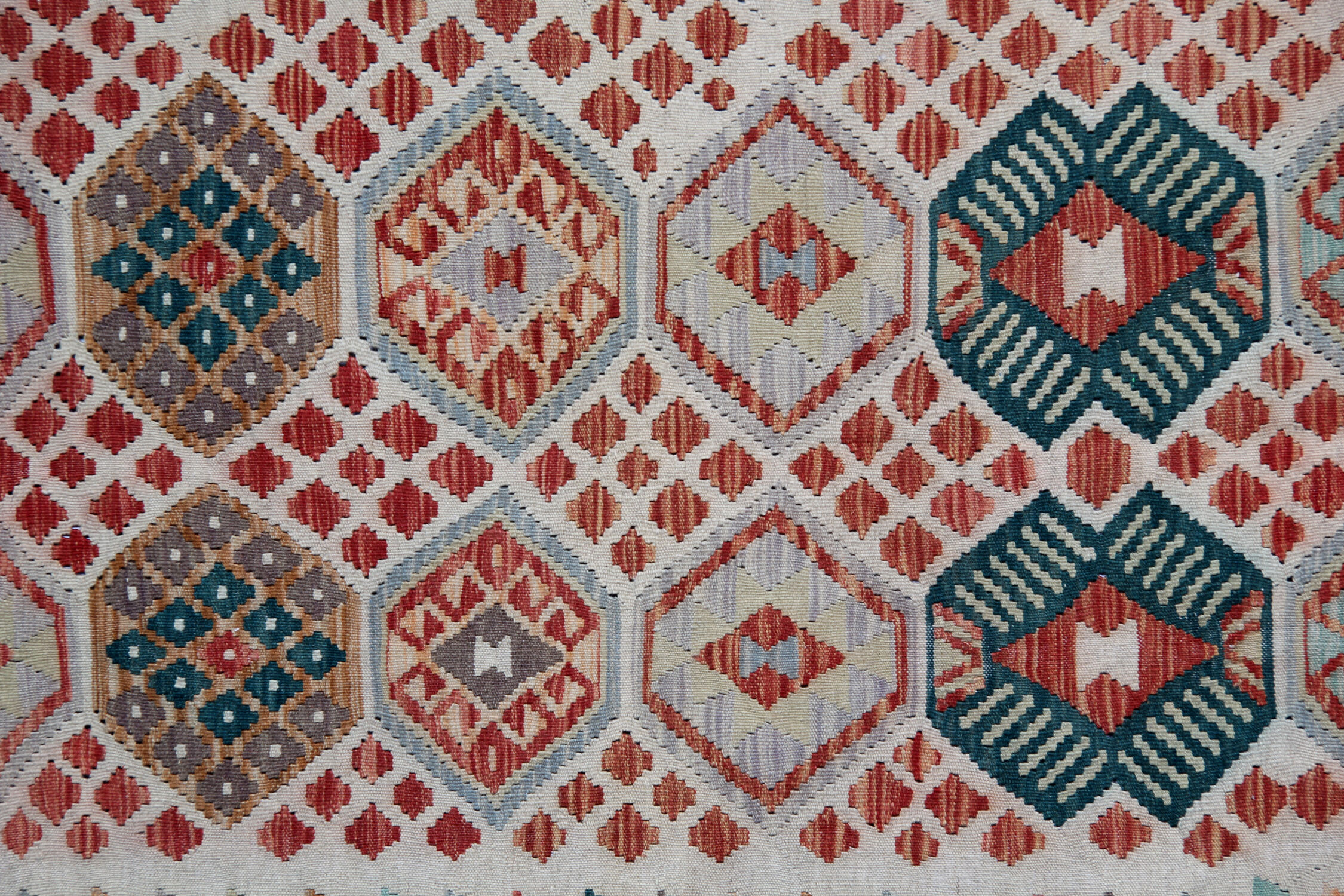 Vintage Afghan Kilim Rug Carpet 180x259cm