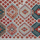 Vintage Afghan Kilim Rug Carpet 180x259cm