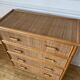 Vintage rattan chest of drawers