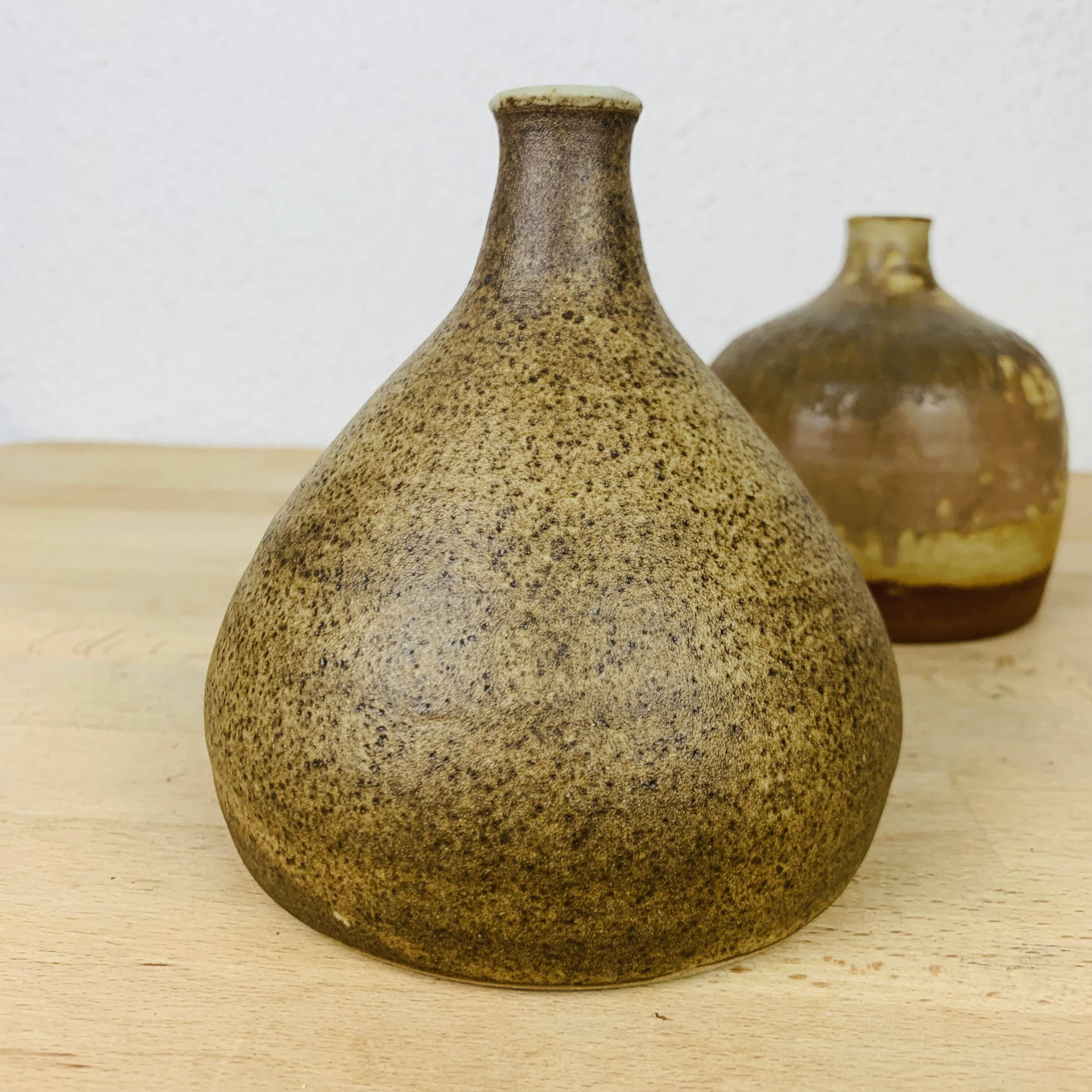 Pair of vintage stoneware vases