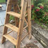 Escabeau de peintre en bois brut