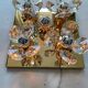 Brass wall lamp with glass prisms