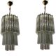 Murano Glass Trilobi Chandeliers Set of 2
