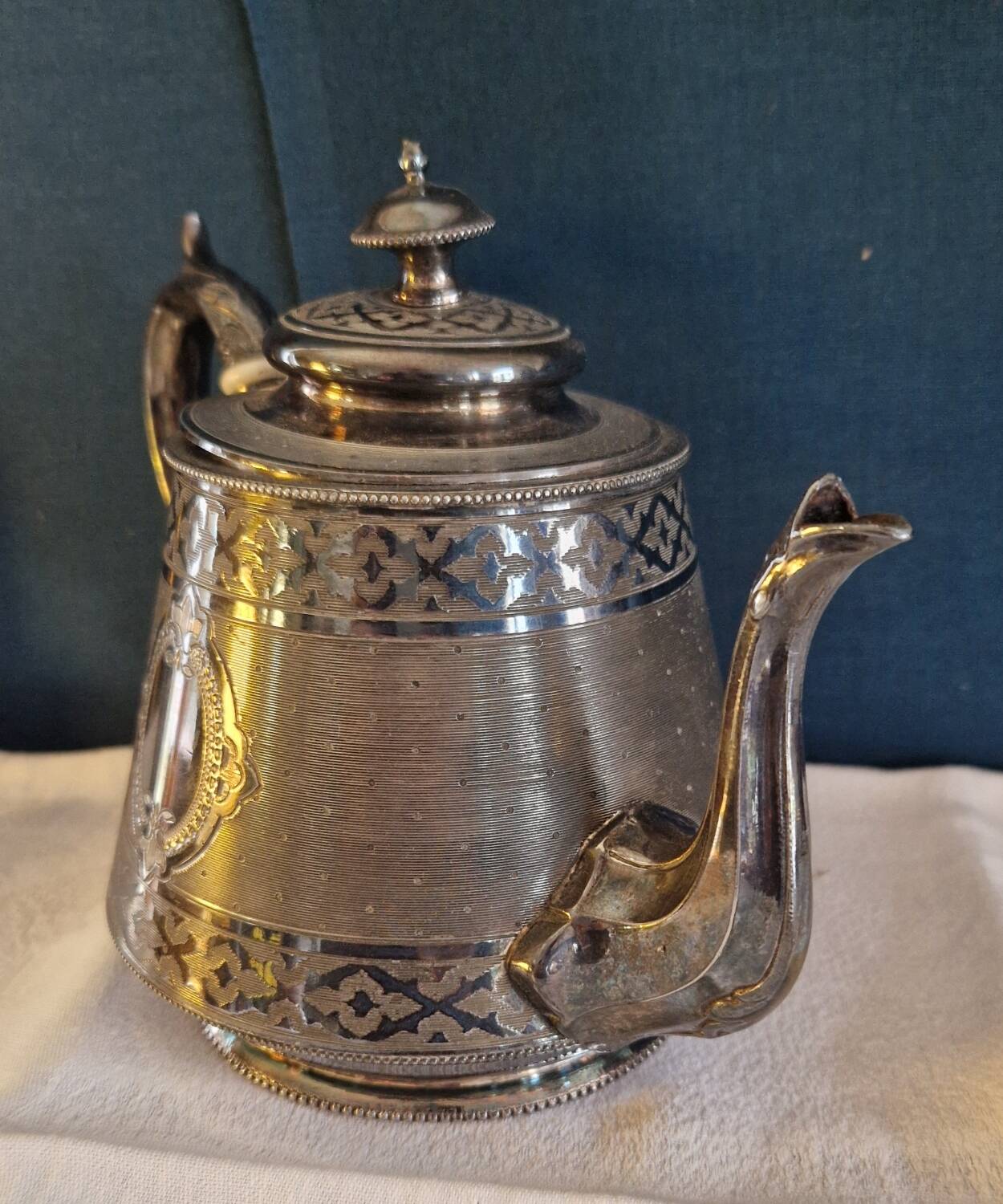 Silver metal coffee maker