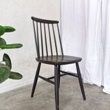 Chaise de salle à manger vintage en hêtre noir : style Ilmari Tapiovaara, scandinave