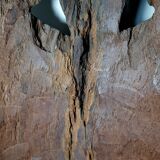 Enigmatic face of Africa carved in ebony wood