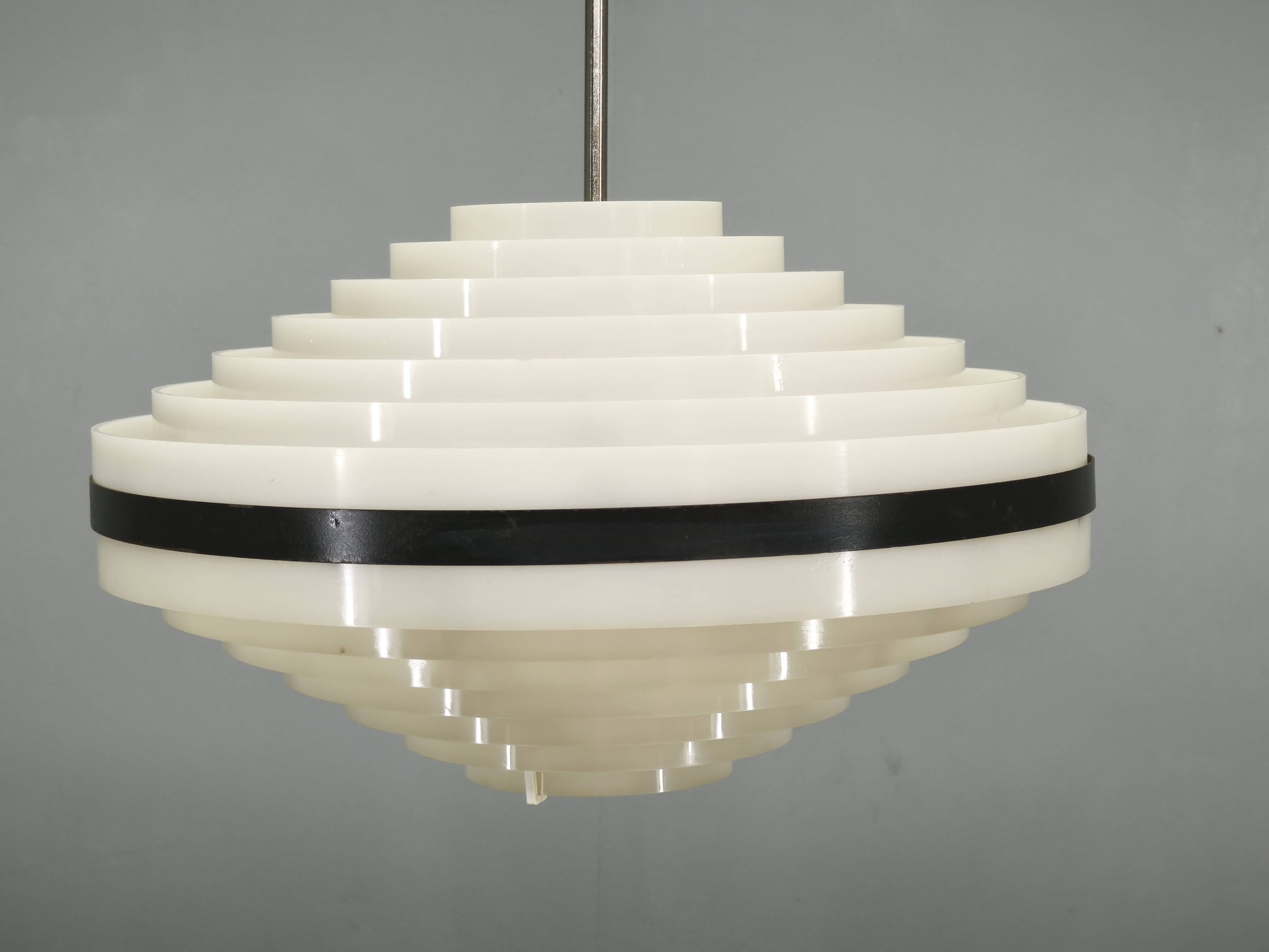 Pair of Czech Space Age UFO Pendant Lights, 1960s