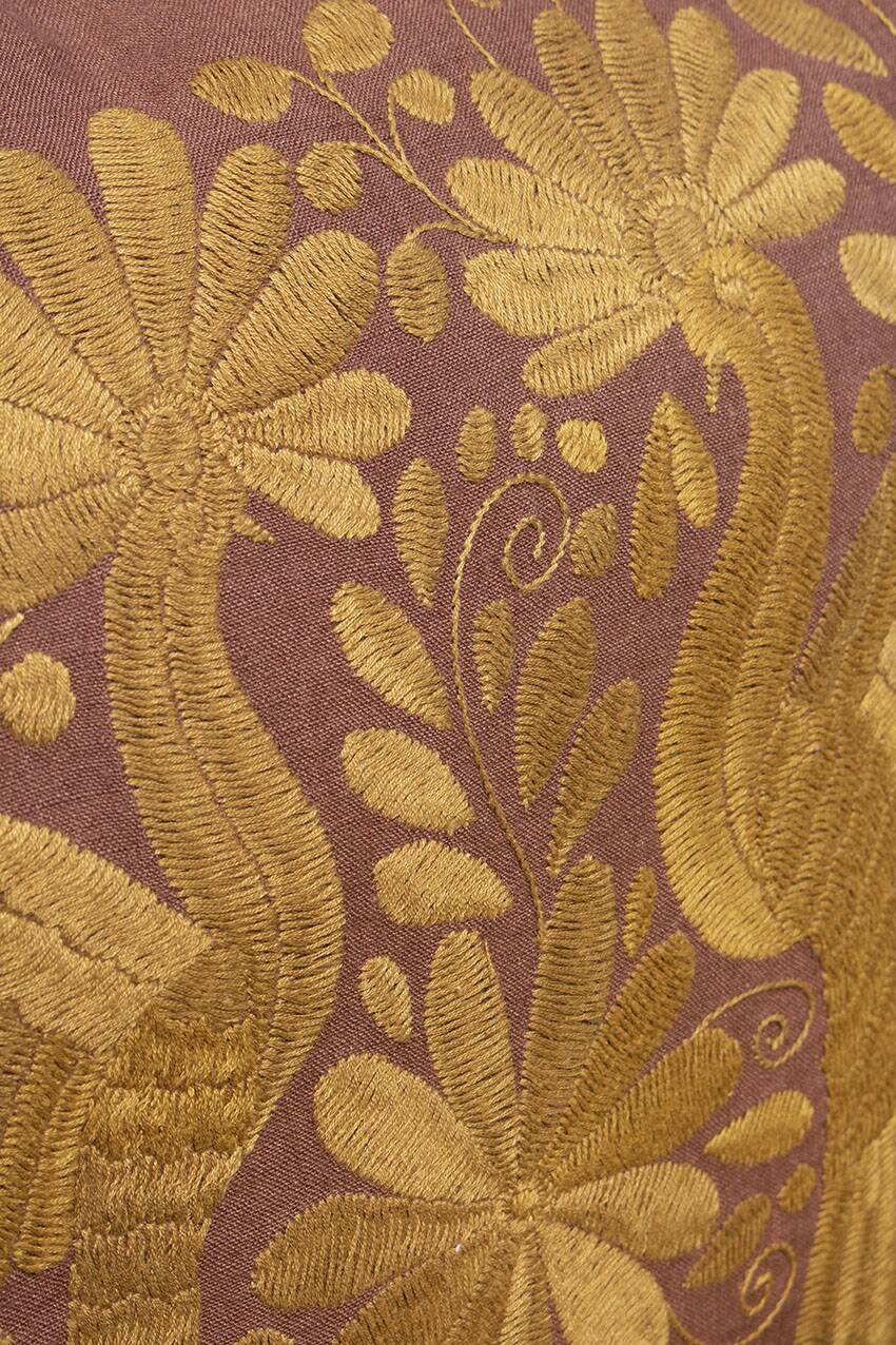 Hand-embroidered cushion