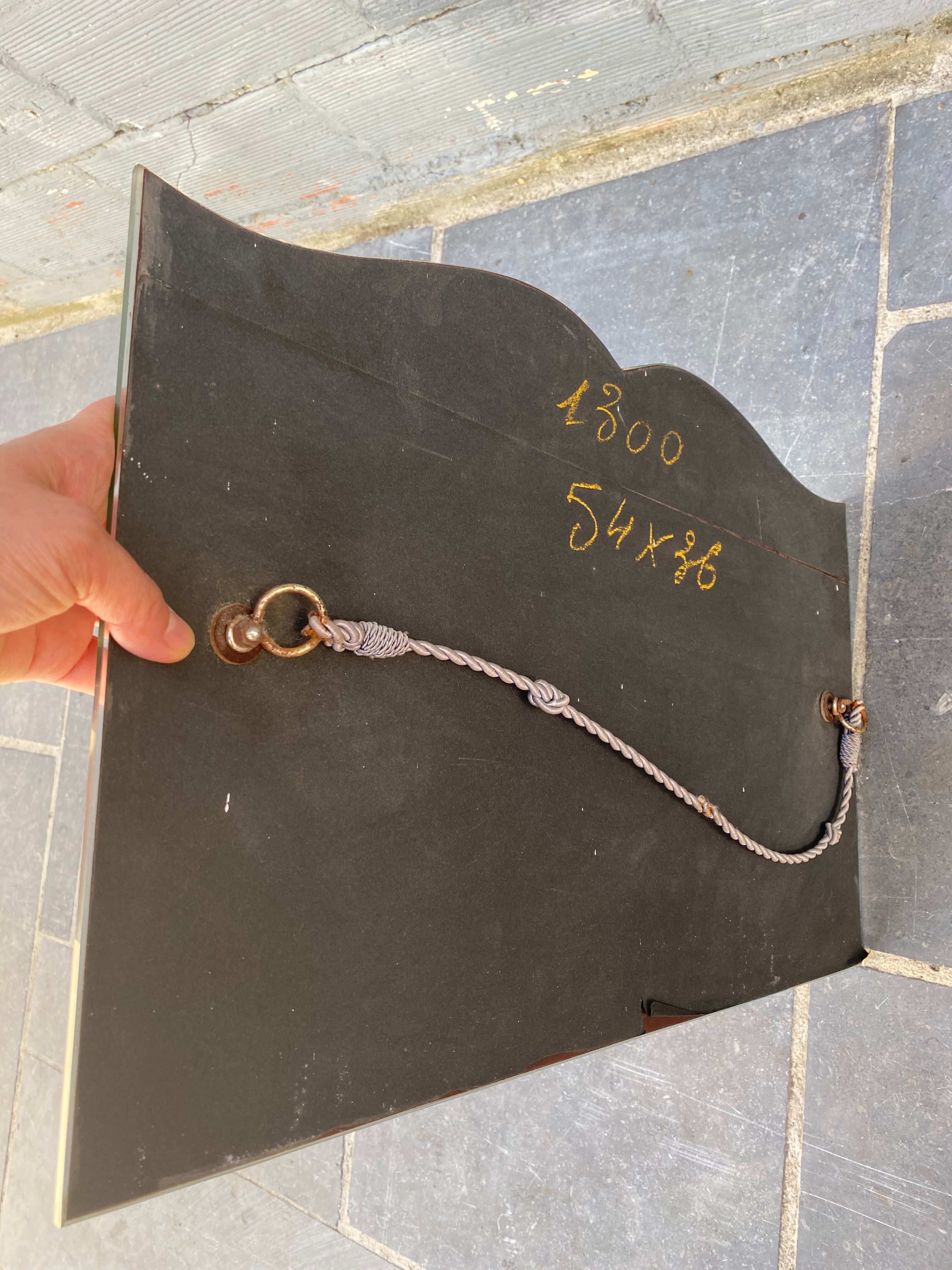Vintage bevelled mirror  - 36x54cm